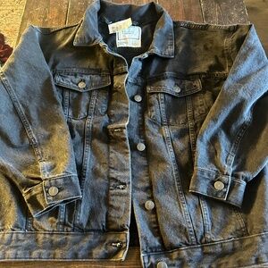 New never worn black denim oversized jacket women’s medium